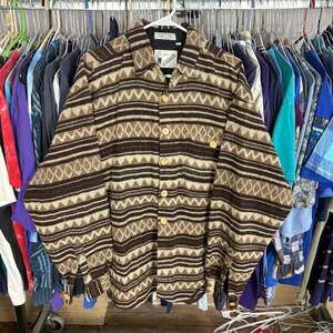 Vintage Goouch Wool Blend Southwest Aztec Pattern Shirt Jacket Shacket Large